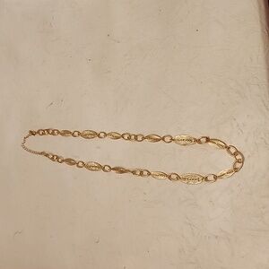 Necklace gold tone over sterling silver